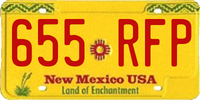 NM license plate 655RFP