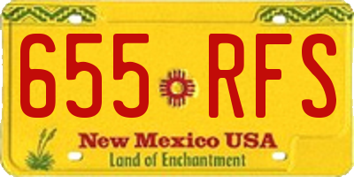 NM license plate 655RFS