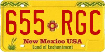 NM license plate 655RGC