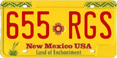 NM license plate 655RGS