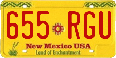 NM license plate 655RGU