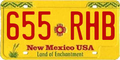NM license plate 655RHB