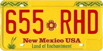 NM license plate 655RHD