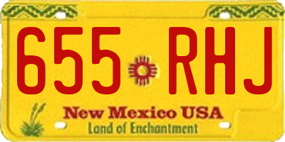 NM license plate 655RHJ