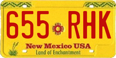 NM license plate 655RHK