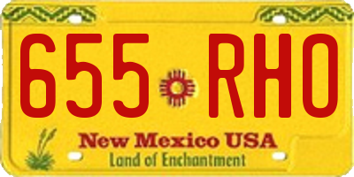 NM license plate 655RHO