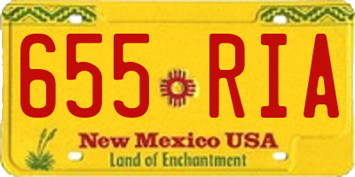 NM license plate 655RIA