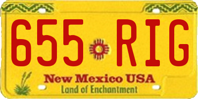 NM license plate 655RIG