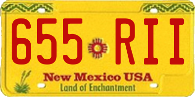 NM license plate 655RII