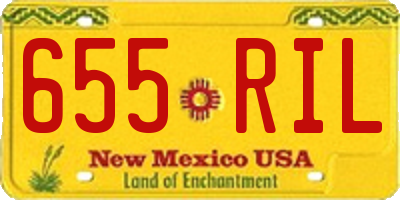 NM license plate 655RIL