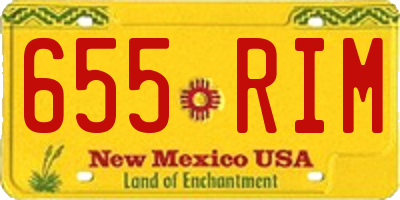 NM license plate 655RIM
