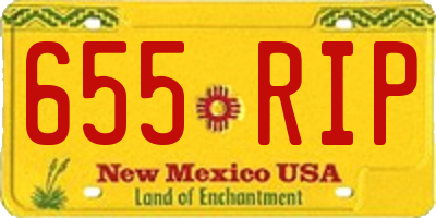 NM license plate 655RIP