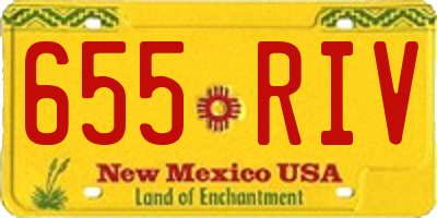 NM license plate 655RIV