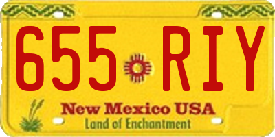 NM license plate 655RIY