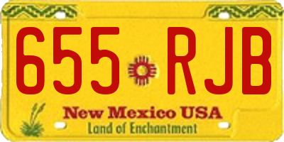 NM license plate 655RJB