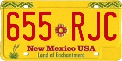 NM license plate 655RJC