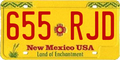 NM license plate 655RJD
