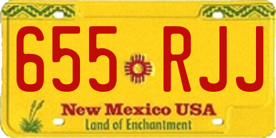 NM license plate 655RJJ