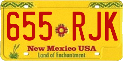 NM license plate 655RJK