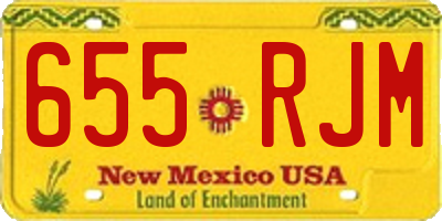 NM license plate 655RJM