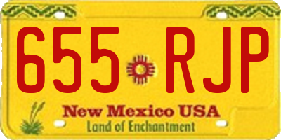 NM license plate 655RJP