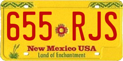 NM license plate 655RJS