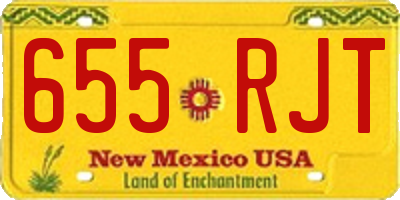 NM license plate 655RJT