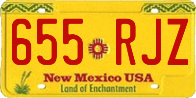 NM license plate 655RJZ