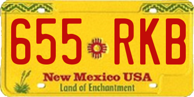 NM license plate 655RKB