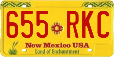 NM license plate 655RKC