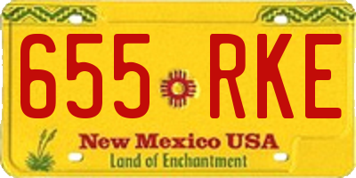 NM license plate 655RKE