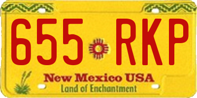 NM license plate 655RKP