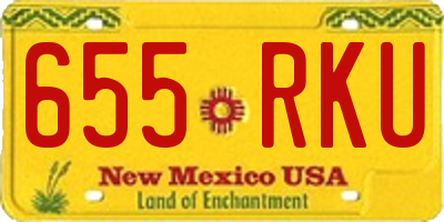 NM license plate 655RKU