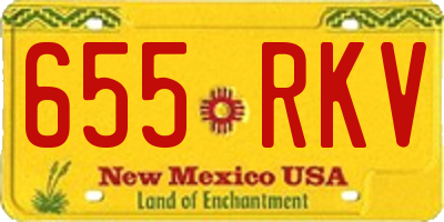 NM license plate 655RKV