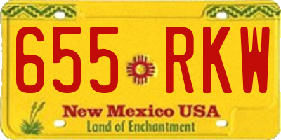 NM license plate 655RKW