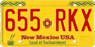 NM license plate 655RKX