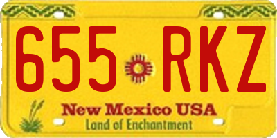 NM license plate 655RKZ