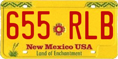 NM license plate 655RLB