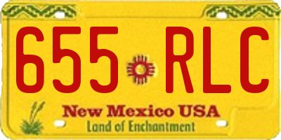 NM license plate 655RLC