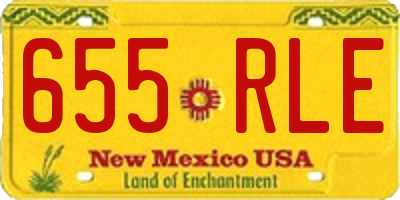 NM license plate 655RLE