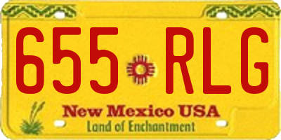NM license plate 655RLG