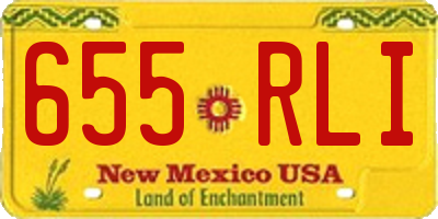 NM license plate 655RLI