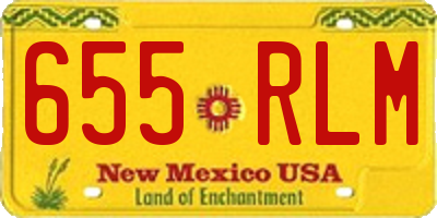NM license plate 655RLM
