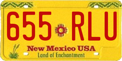 NM license plate 655RLU