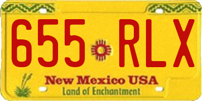 NM license plate 655RLX