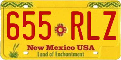 NM license plate 655RLZ