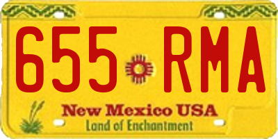 NM license plate 655RMA