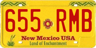 NM license plate 655RMB