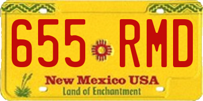 NM license plate 655RMD