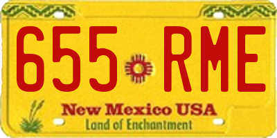 NM license plate 655RME